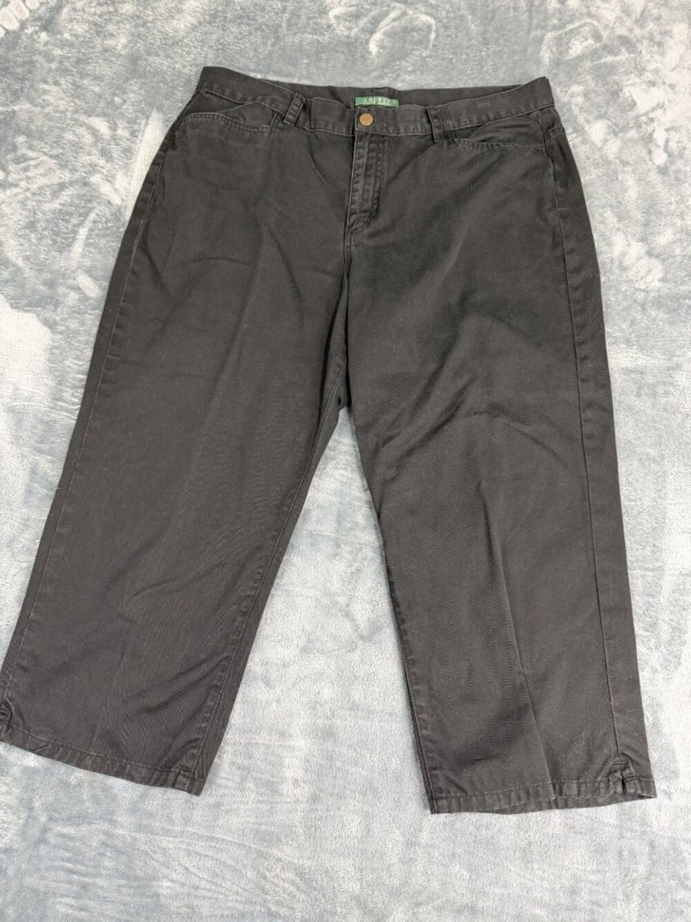 Lauren Ralph Lauren Womens Black Relaxed Fit Pants 14